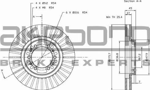 Akebono BN-1199E - Discofreno autozon.pro