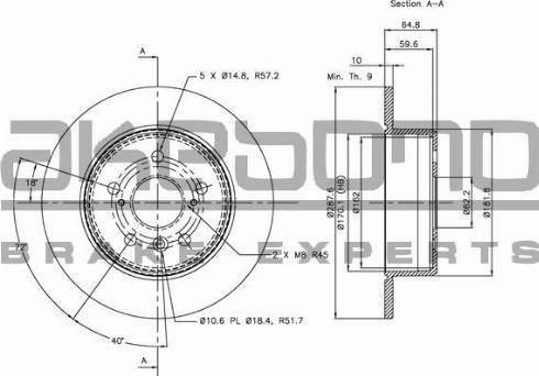 Akebono BN-1157E - Discofreno autozon.pro