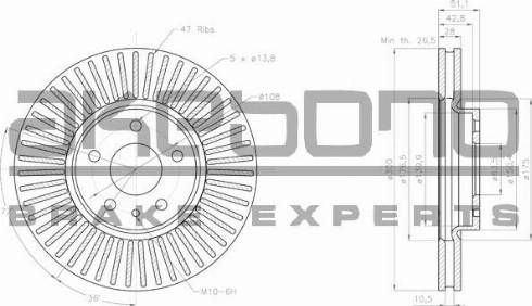 Akebono BN-1104 - Discofreno autozon.pro