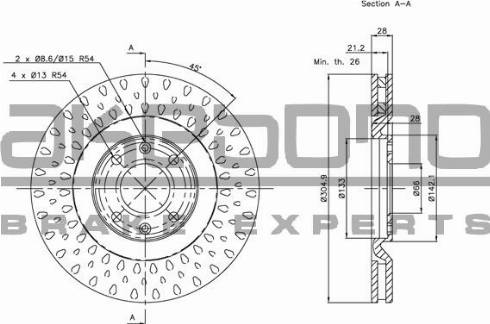 Akebono BN-1185E - Discofreno autozon.pro