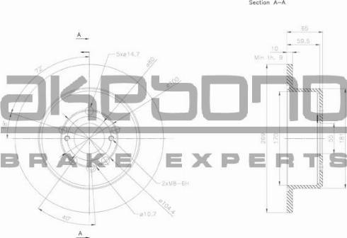 Akebono BN-1183 - Discofreno autozon.pro