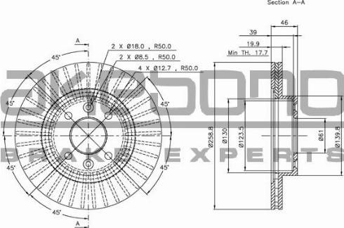 Akebono BN-1182 - Discofreno autozon.pro