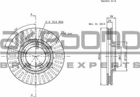 Akebono BN-1124E - Discofreno autozon.pro