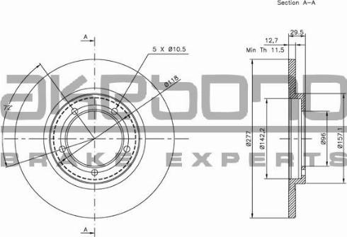 Akebono BN-1121E - Discofreno autozon.pro