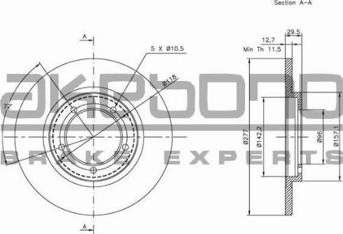 Akebono BN-1121 - Discofreno autozon.pro