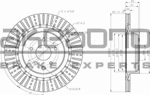 Akebono BN-1123E - Discofreno autozon.pro