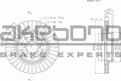 Akebono BN-1175E - Discofreno autozon.pro