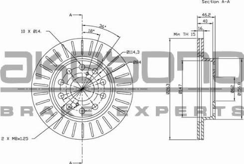 Akebono BN-1176E - Discofreno autozon.pro