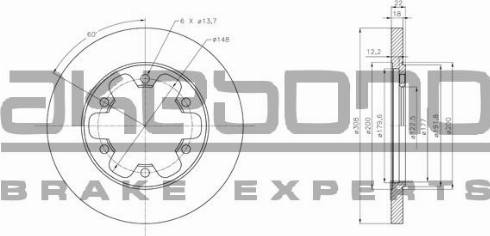 Akebono BN-1356 - Discofreno autozon.pro