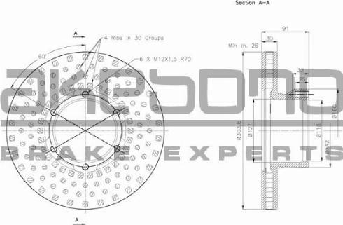 Akebono BN-1368E - Discofreno autozon.pro