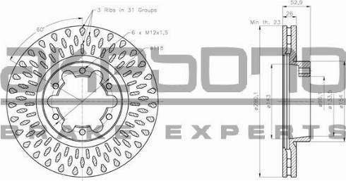 Akebono BN-1363E - Discofreno autozon.pro