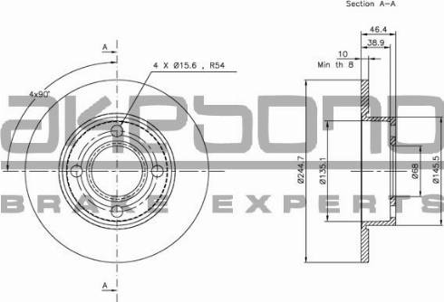 Akebono BN-1327E - Discofreno autozon.pro