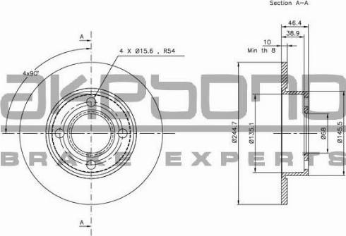 Akebono BN-1327 - Discofreno autozon.pro