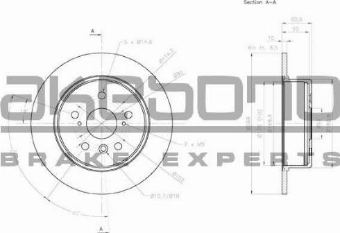 Akebono BN-1290 - Discofreno autozon.pro