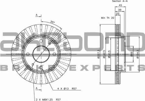 Akebono BN-1291 - Discofreno autozon.pro