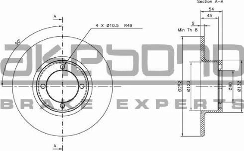 Akebono BN-1243E - Discofreno autozon.pro