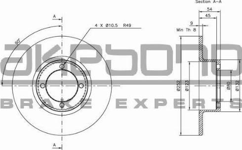 Akebono BN-1243 - Discofreno autozon.pro