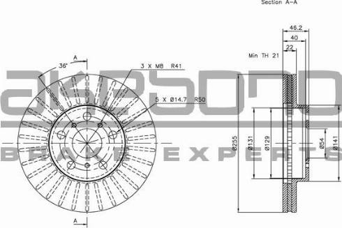 Akebono BN-1256E - Discofreno autozon.pro