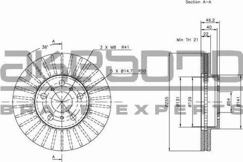 Akebono BN-1256 - Discofreno autozon.pro