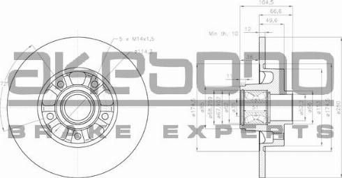 Akebono BN-1208E - Discofreno autozon.pro