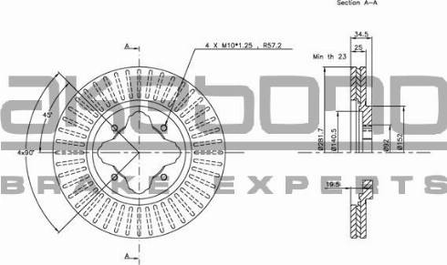 Akebono BN-1203 - Discofreno autozon.pro