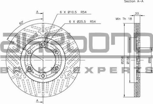 Akebono BN-1214E - Discofreno autozon.pro