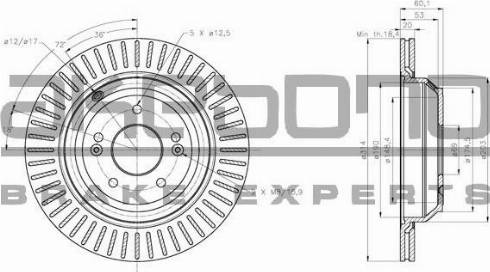 Akebono BN-1215 - Discofreno autozon.pro