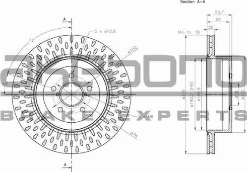 Akebono BN-1289E - Discofreno autozon.pro