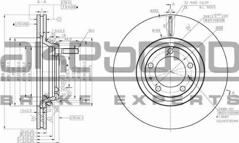 Akebono BN-1281E - Discofreno autozon.pro