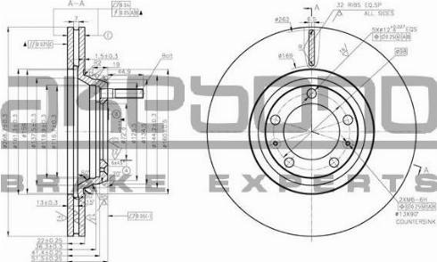 Akebono BN-1281 - Discofreno autozon.pro