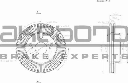 Akebono BN-1282E - Discofreno autozon.pro