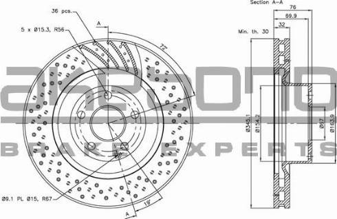 Akebono BN-1239E - Discofreno autozon.pro