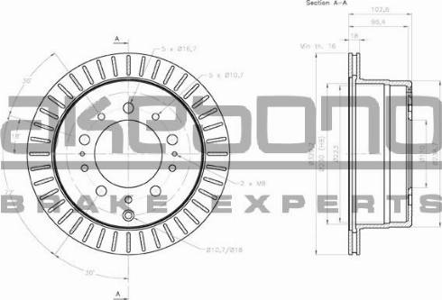 Akebono BN-1227E - Discofreno autozon.pro