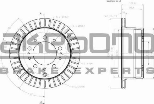 Akebono BN-1227 - Discofreno autozon.pro