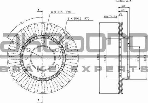 Akebono BN-1278E - Discofreno autozon.pro