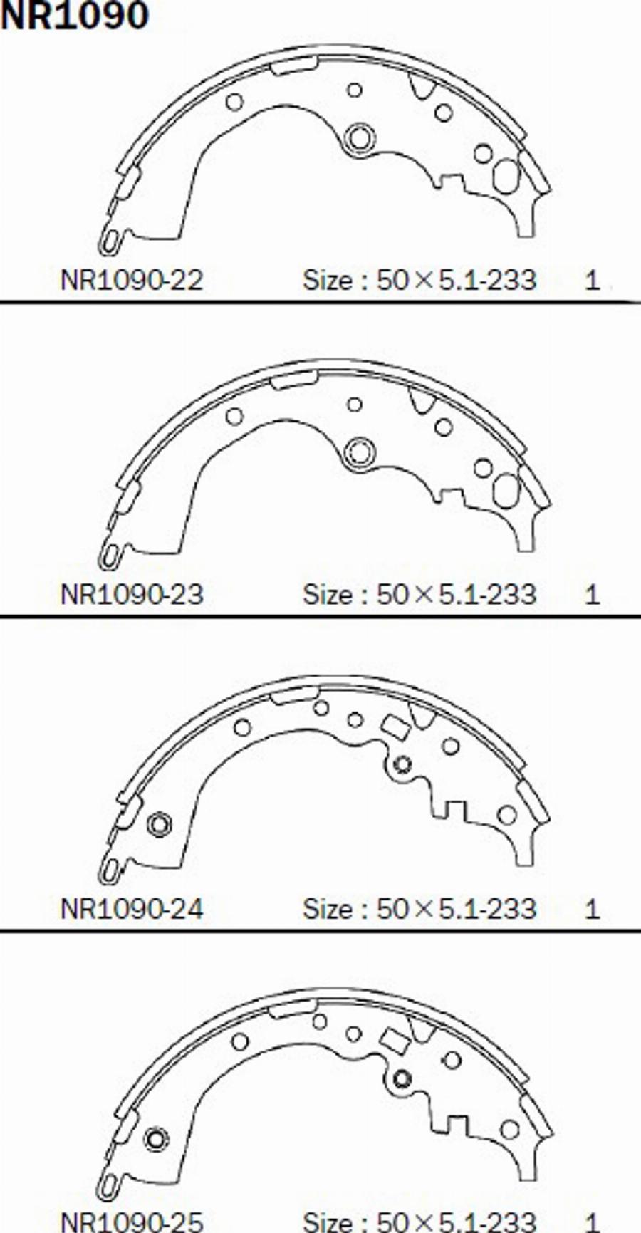 Akebono NR1090 - Kit ganasce freno autozon.pro