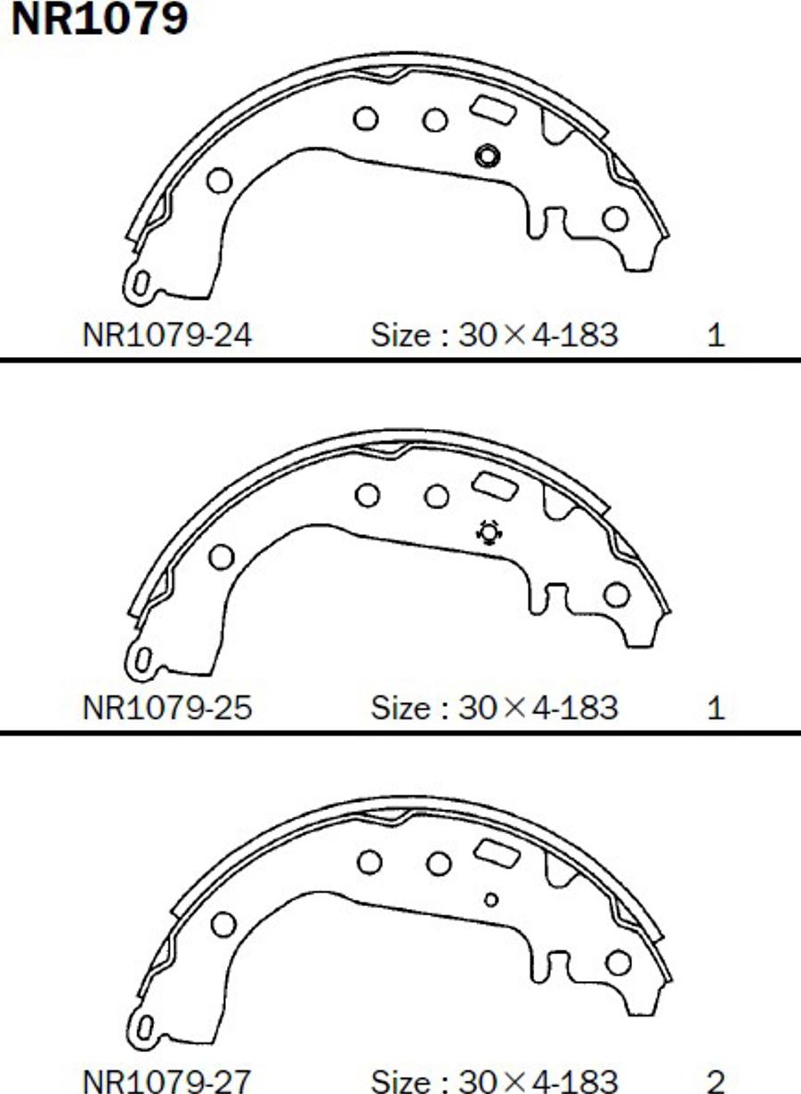 Akebono NR1079 - Kit ganasce freno autozon.pro