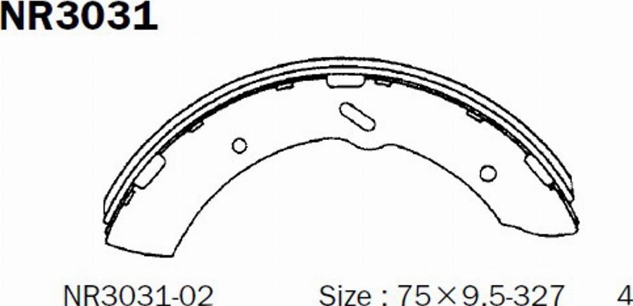 Akebono NR3031 - Kit ganasce freno autozon.pro