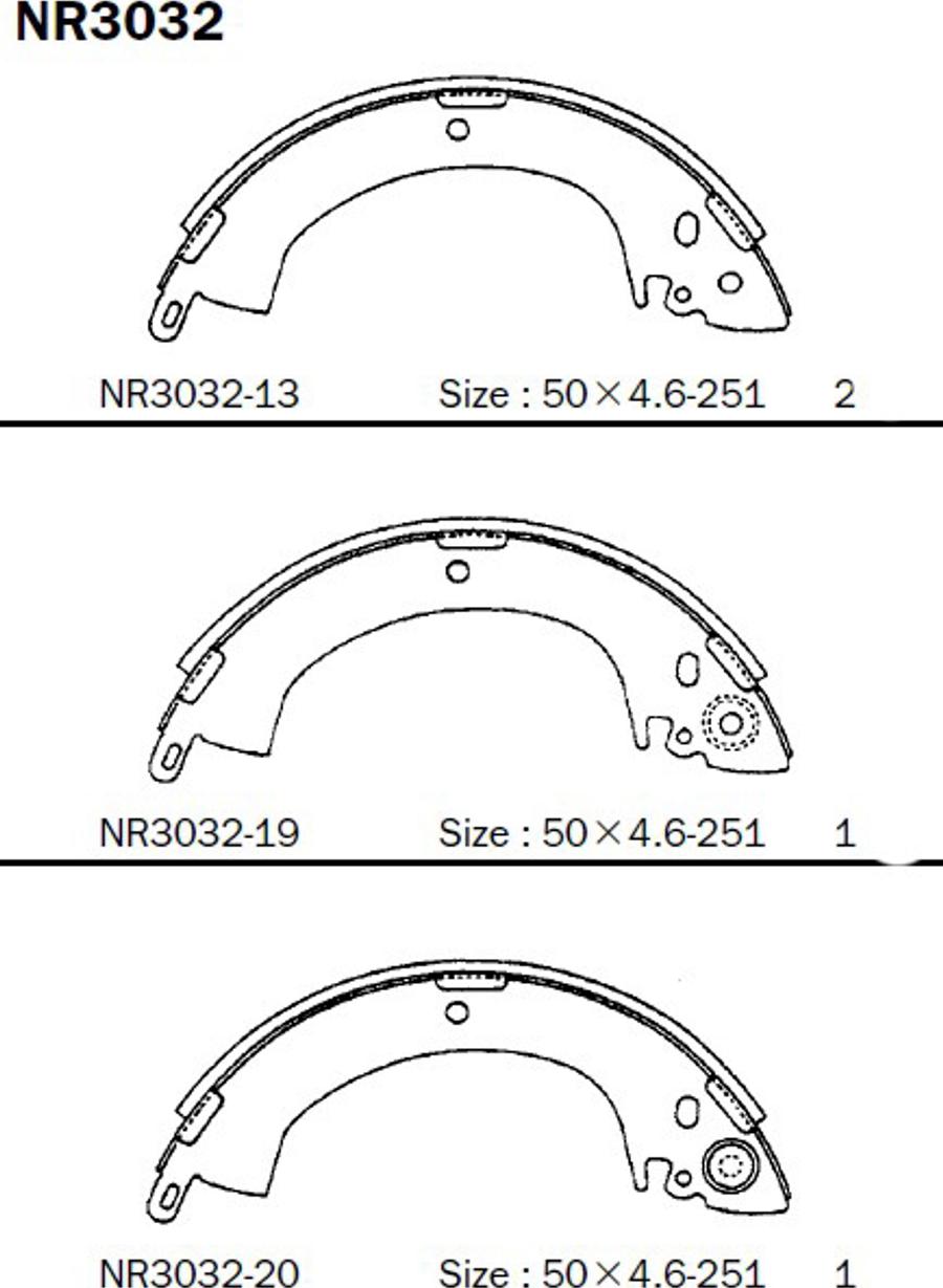 Akebono NR3032 - Kit ganasce freno autozon.pro