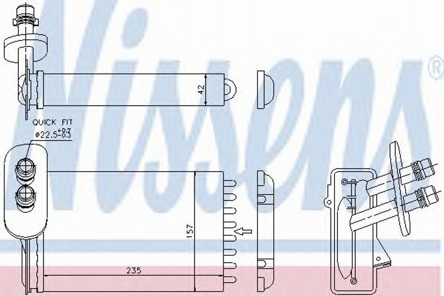 AKS Dasis 956173H - Scambiatore calore, Riscaldamento abitacolo autozon.pro