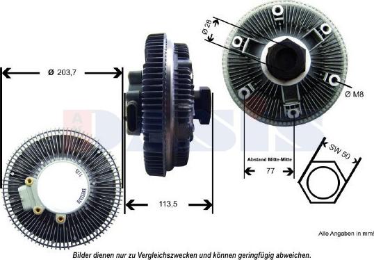 AKS Dasis 448017N - Giunto di collegamento, Ventilatore radiatore autozon.pro