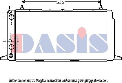 AKS Dasis 480980N - Radiatore, Raffreddamento motore autozon.pro