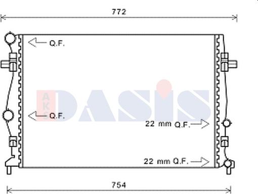 AKS Dasis 480092N - Radiatore, Raffreddamento motore autozon.pro