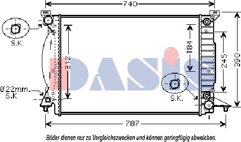 AKS Dasis 480069N - Radiatore, Raffreddamento motore autozon.pro