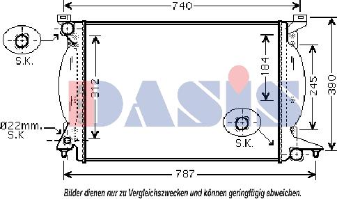 AKS Dasis 480065N - Radiatore, Raffreddamento motore autozon.pro