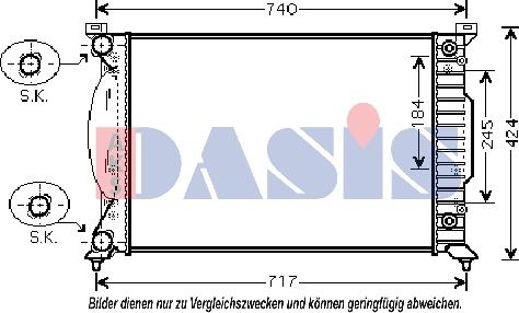 AKS Dasis 480067N - Radiatore, Raffreddamento motore autozon.pro