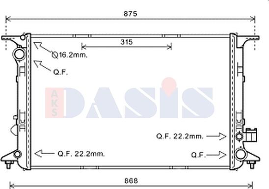 AKS Dasis 480088N - Radiatore, Raffreddamento motore autozon.pro