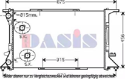 AKS Dasis 480073N - Radiatore, Raffreddamento motore autozon.pro