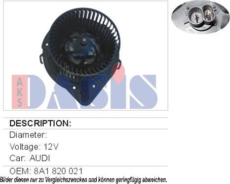 AKS Dasis 488070N - Ventilatore abitacolo autozon.pro