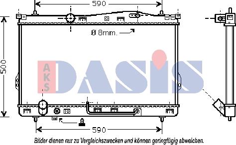 AKS Dasis 560410N - Radiatore, Raffreddamento motore autozon.pro